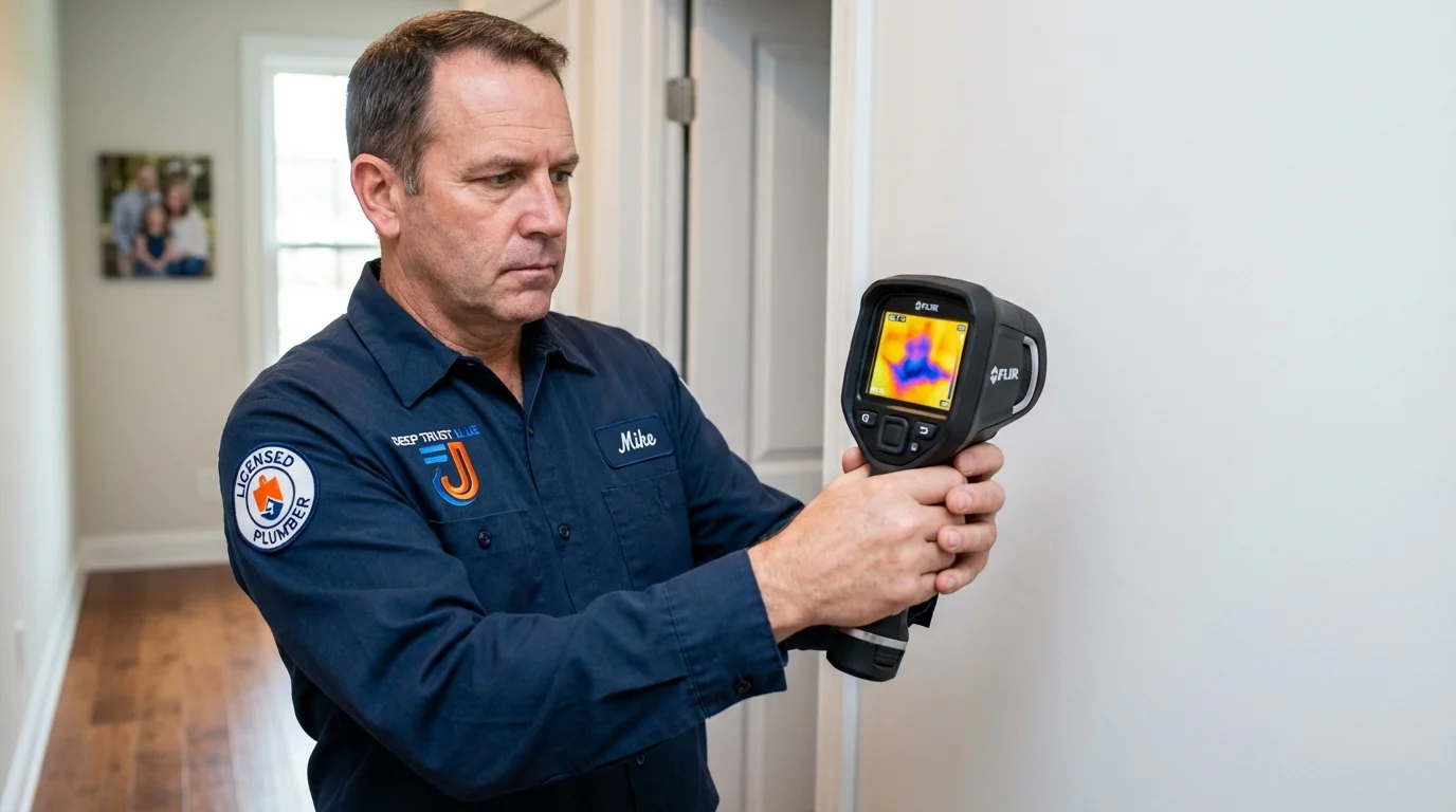 Thermal imaging leak detection by Johns Plumbing LLC in Tecumseh
